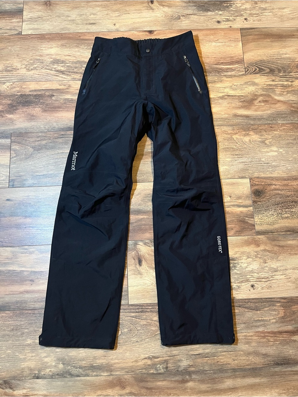 Marmot Goretex Pants Mens Size Small Black Outdoor Hiking Camping Waterproof